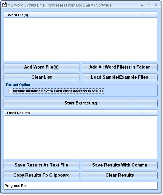 MS Word Extract Email Addresses From Documents Software