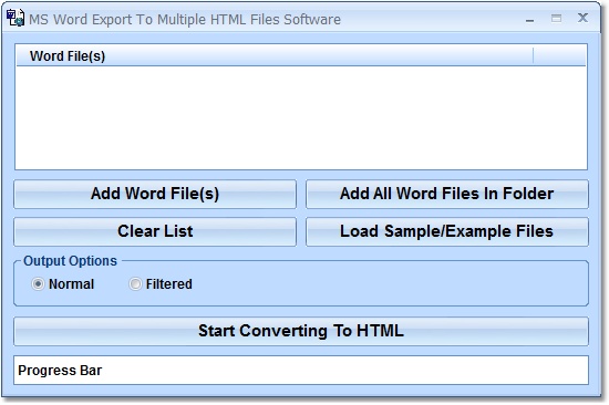 MS Word Export To Multiple HTML Files Software