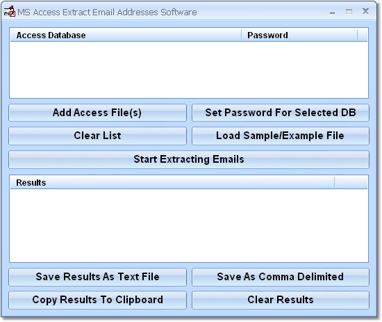 MS Access Extract Email Addresses Software
