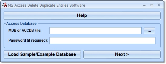 MS Access Delete (Remove) Duplicate Entries Software