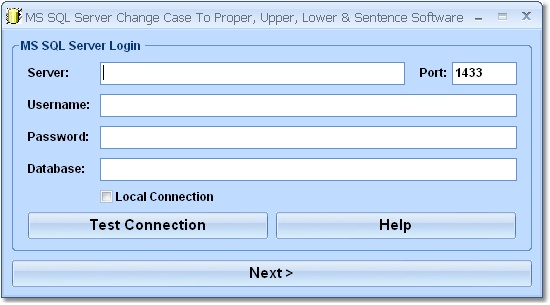 MS SQL Server Change Case to Proper, Upper, Lower & Sentence Software