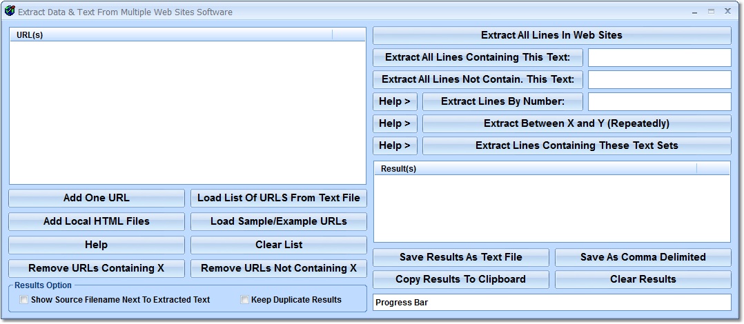 Extract Data & Text From Multiple Web Sites Software