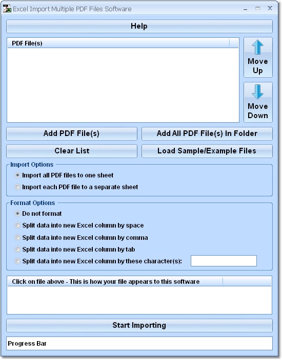 Excel Import Multiple PDF Files Software