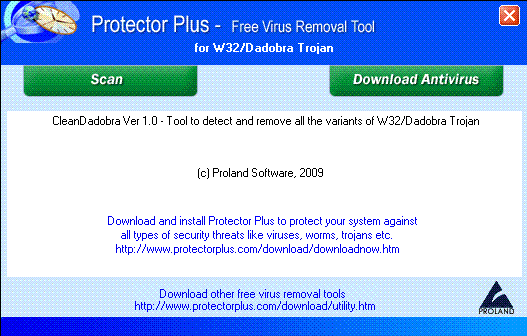 W32/Dadobra Trojan Removal tool.