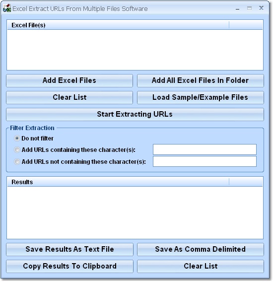 Excel Extract URLs From Multiple Files Software