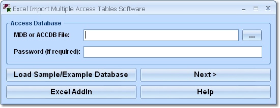 Excel Import Multiple Access Tables Software