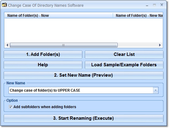 Change Case of Directory Names Software