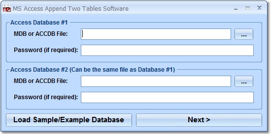 MS Access Append Two Tables Software