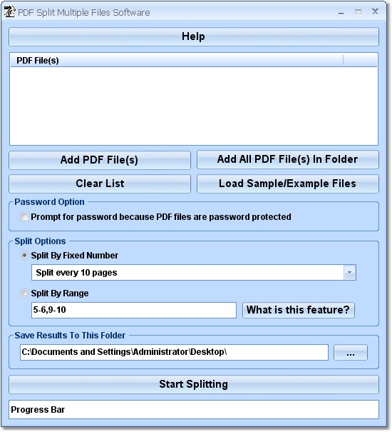 PDF Split Multiple Files Software