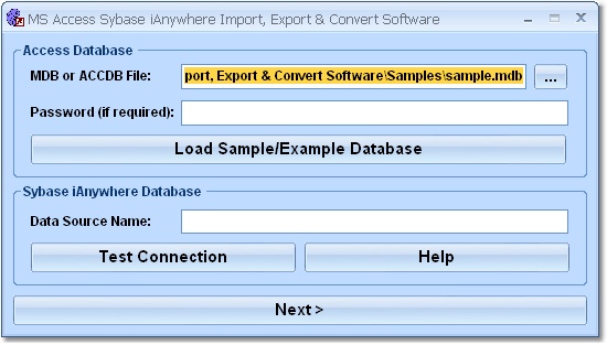 MS Access Sybase SQL Anywhere Import, Export & Convert Software