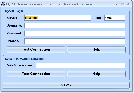 MySQL Sybase SQL Anywhere Import, Export & Convert Software