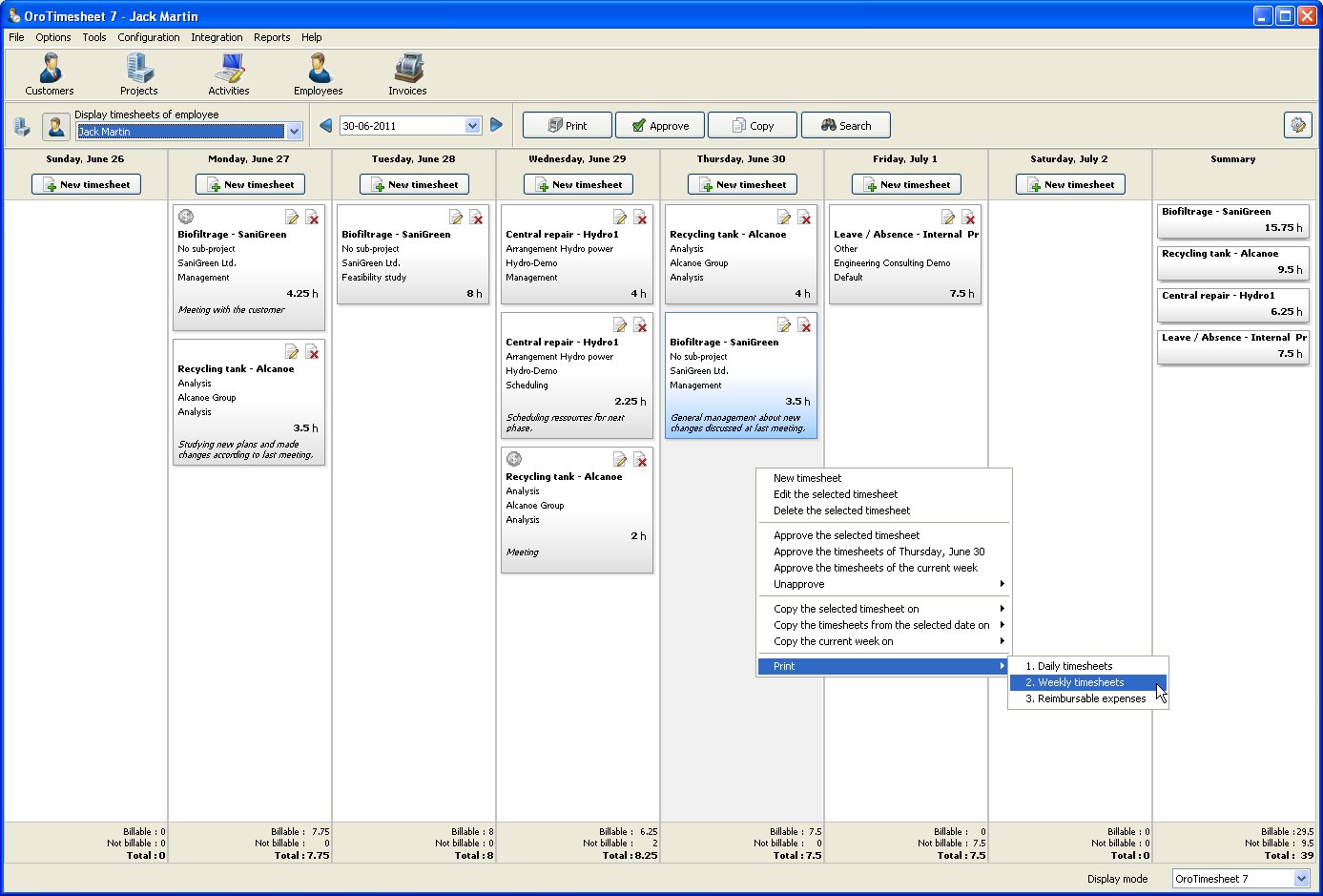 OroTimesheet