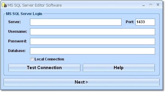 MS SQL Server Editor Software