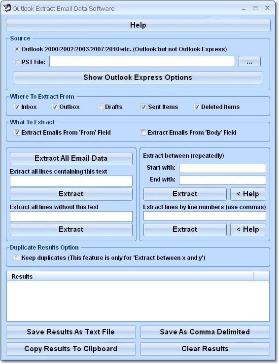 Outlook Extract Email Data Software