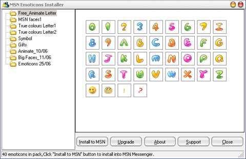 MSN Emoticons Installer