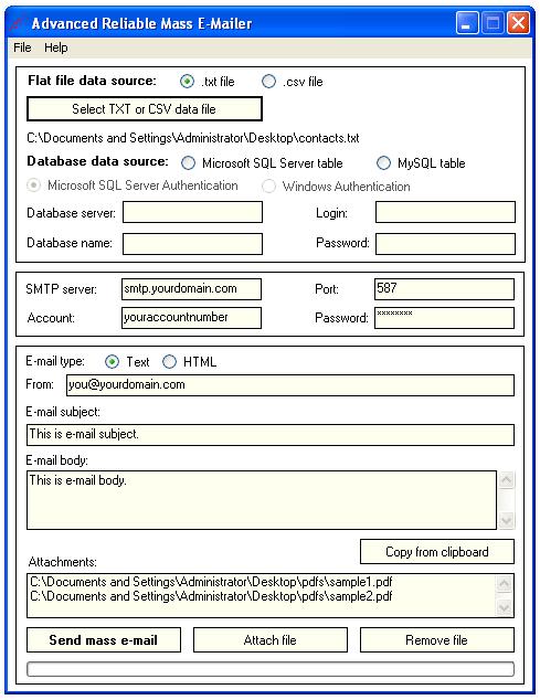 Advanced Reliable Mass E-Mailer