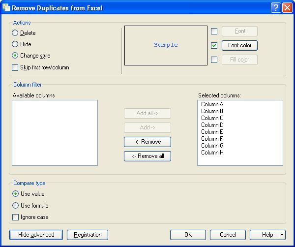 Remove Duplicates from Excel