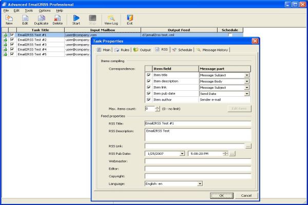 Advanced Email2RSS Professional