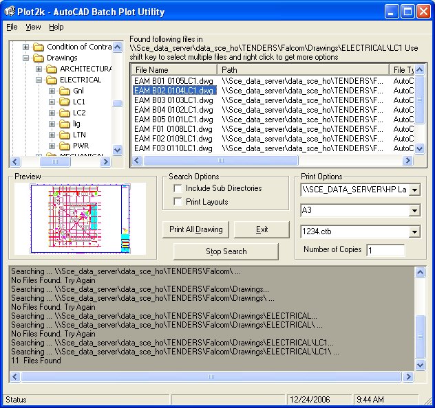 Plot2k - AutoCAD Batch Plot utility