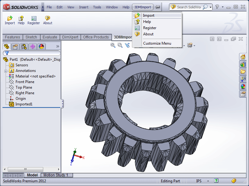 3DM Import for SolidWorks