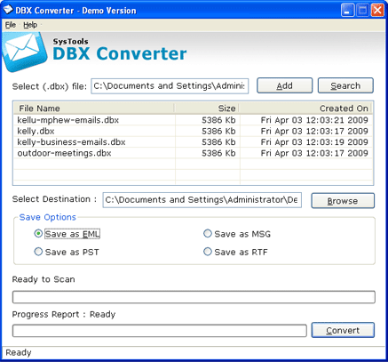 DBX ConverterDBX to Outlook 2007