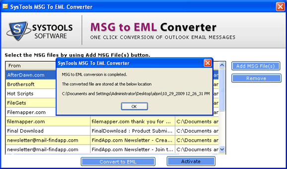 MSG to EML Software