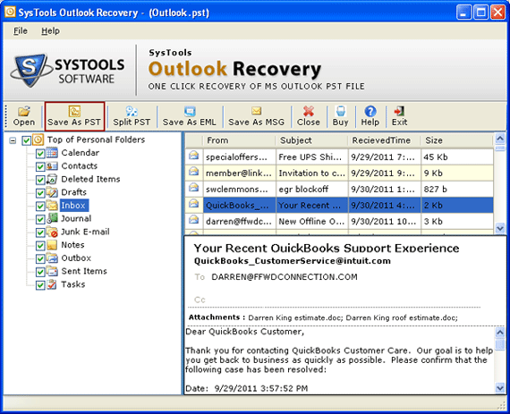 Top PST Recovery Tool