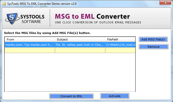 Easy MSG2EML Converter Tool