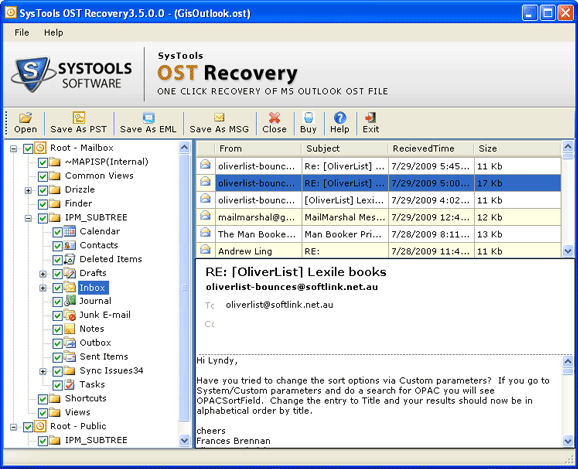 Convert OST in PST File Software