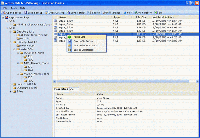 Recover Data for MS Backup