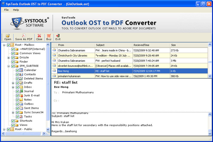 Quick OST to PDF Converter Free