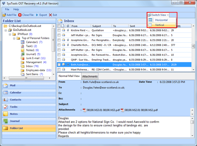 Outlook OST PST Solution