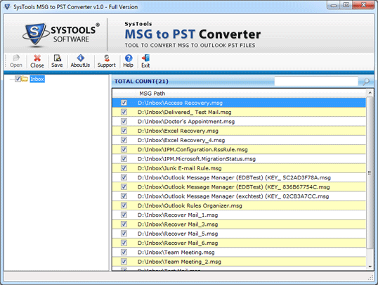 MSG to PST Converter Application