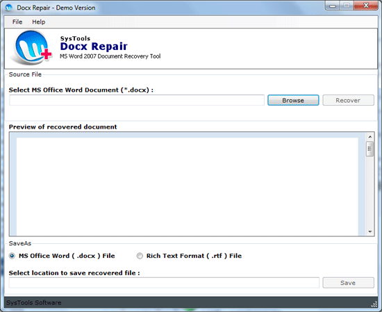 Word 7 Docx Repair