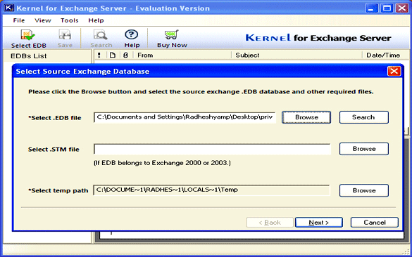 Extract EDB Files