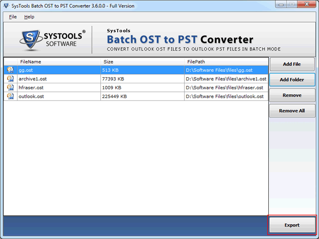 Move Several OST Files in PST