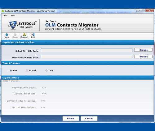 OLM to PST Address Book Converter