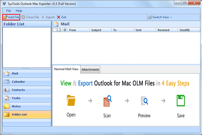 Export OLM to Outlook 2010 PST