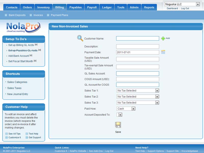 NolaPro Free Web-Based Accounting