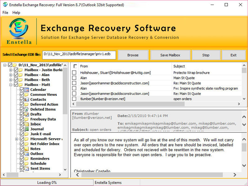 Exchange Database Utility