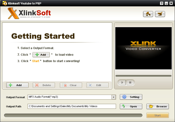 Xlinksoft YouTube to PSP Converter