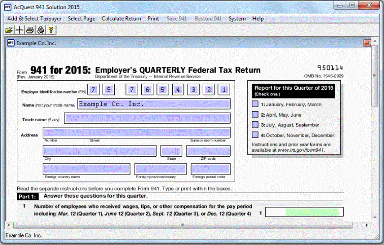 AcQuest 941 Solution 2009