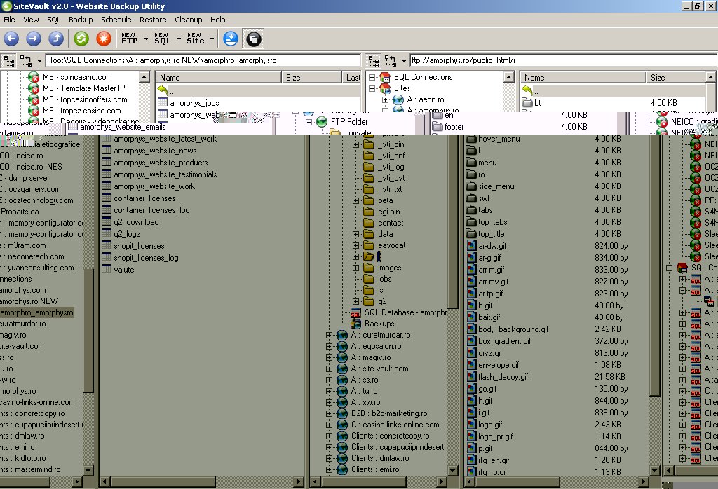 SiteVault - Web Site Backup FTP + MySQL