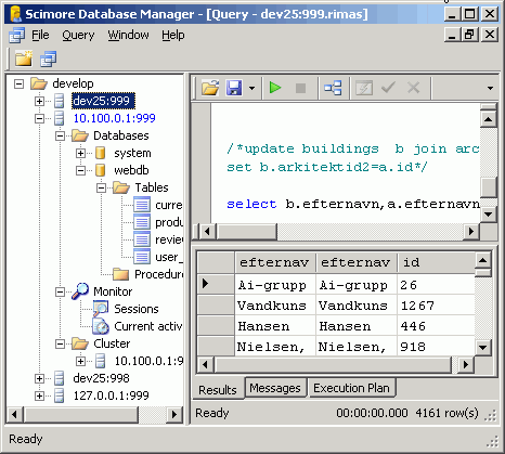 ScimoreDB Embedded, Server and Distributed