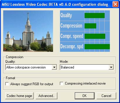 MSU Lossless Video Codec