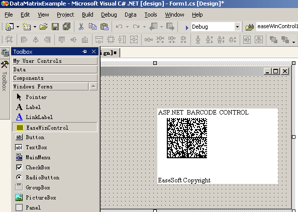 EaseSoft DataMatrix  ASP.NET Web Control