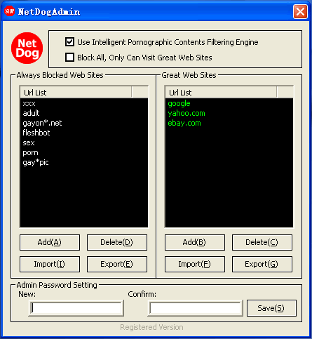 NetDog Internet Porn Filter