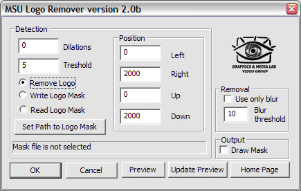 MSU Logo Remover VirtualDub Video plugin