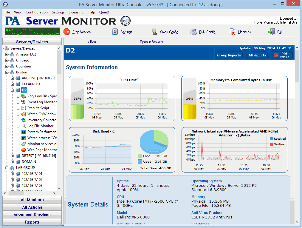 PA Server Monitor Free Edition