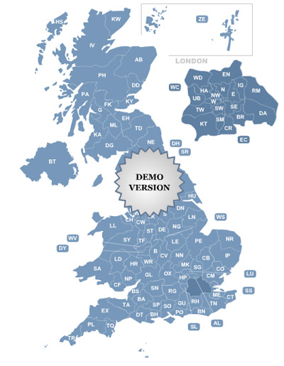 Postcode Map of UK